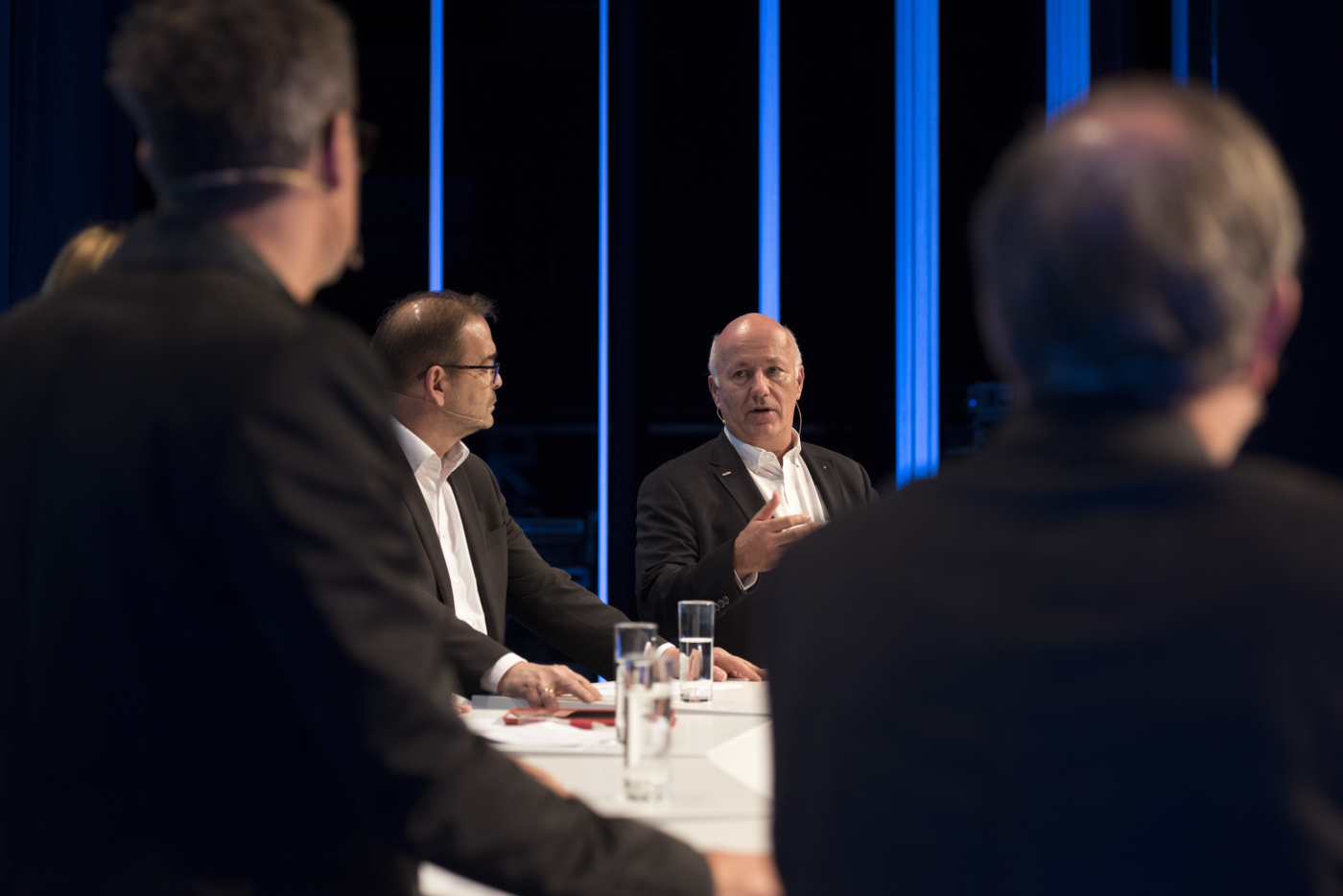 Fotos zu dieser Medienmappe, Roland Siegwart, Professor für autonome mobile Roboter ETH Zürich, war als Gast auf dem Podium zum Thema «Mensch & Kollaboration». © Copyright Aissa Tripodi| Digitale Medienmappe «Die digitale Transformation der Schweizer Bauwirtschaft findet statt», Bauen digital Schweiz