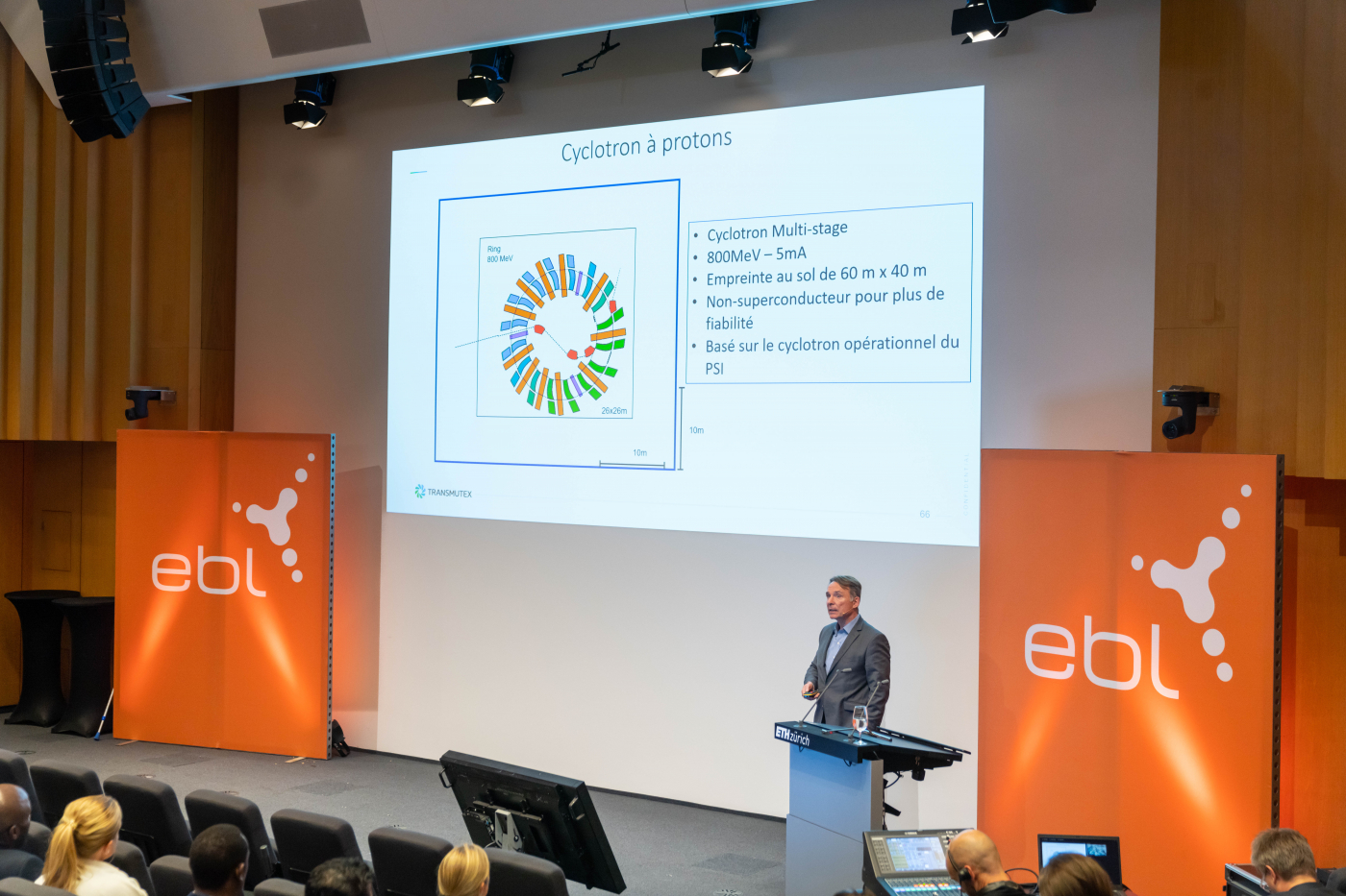 Medienbilder, Franklin Servan-Schreiber erklärt die Nutzung von Nuklear-Energie © Copyright | Digitale Medienmappe «EBL Energie- und Klimagipfel 2022: Neue Perspektiven für Investitionen in nachhaltige Energiesysteme», EBL (Genossenschaft Elektra Baselland)