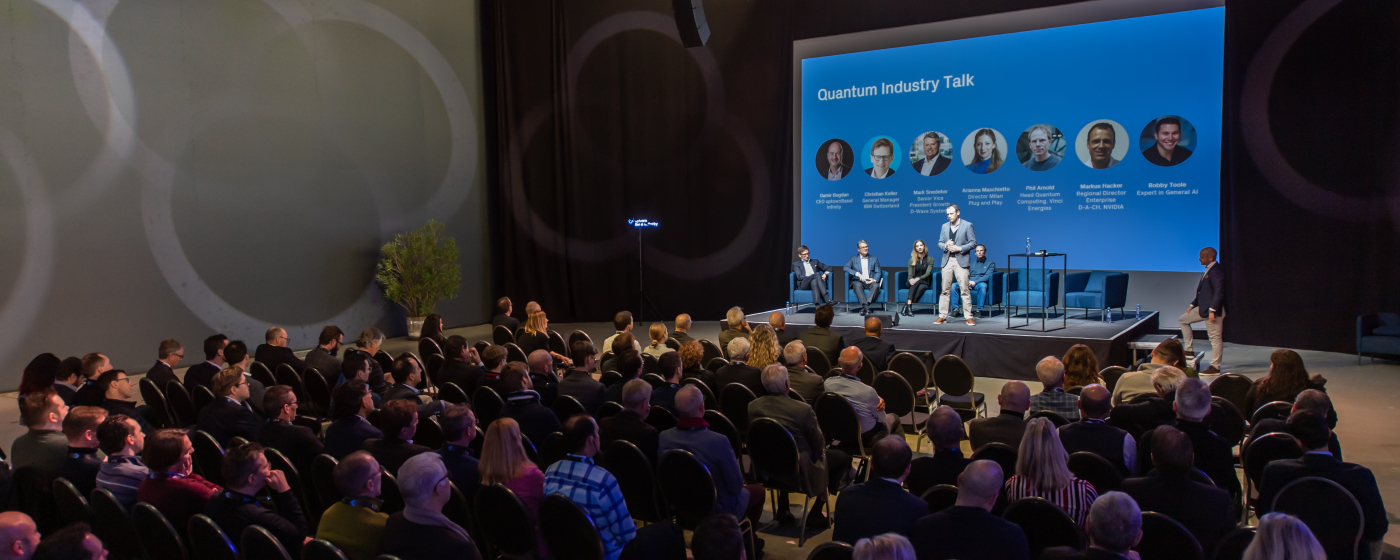 Bilder des Quantum Future Day,  © Copyright uptownBasel| Digitale Medienmappe «uptownBasel eröffnet ersten kommerziell nutzbaren Quanten Computer Hub in der Schweiz», uptownBasel Infinity