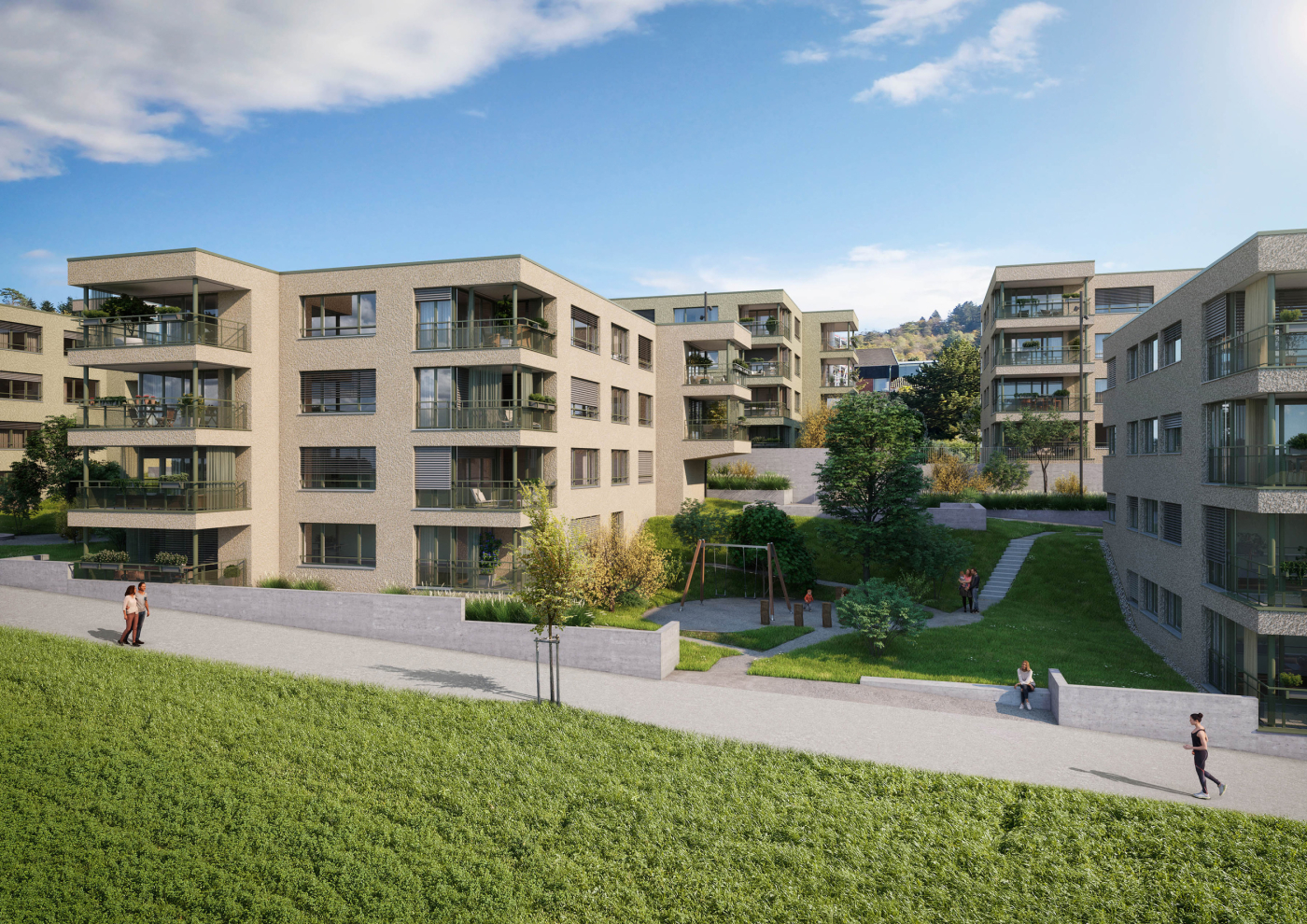 Projets de référence, Lea (2023), Leo et Leandro (2024) : 207 nouveaux logements. Trois concepts pour répondre aux besoins de différentes conceptions et phases de la vie. © Copyright SPSS| Digitale Medienmappe «Swiss Prime Site Solutions crée des logements», Swiss Prime Site Solutions