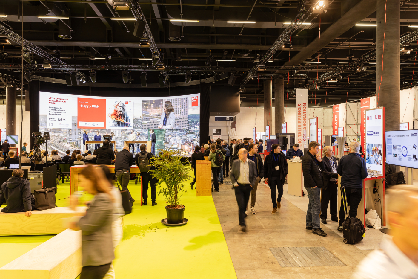 Swissbau Lab, Das Swissbau Lab stand unter dem Leitspruch «Innovationen für die Praxis entdecken und ausprobieren». © Copyright MCH Group| Digitale Medienmappe «Kollaborations-Plattformen für Innovation und Wissenstransfer der Swissbau 2024 erfolgreich umgesetzt», IEU Kommunikation AG
