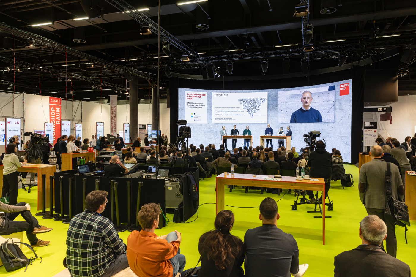 Swissbau Lab, Das Swissbau Lab stand unter dem Leitspruch «Innovationen für die Praxis entdecken und ausprobieren». © Copyright MCH Grouup| Digitale Medienmappe «Kollaborations-Plattformen für Innovation und Wissenstransfer der Swissbau 2024 erfolgreich umgesetzt», IEU Kommunikation AG