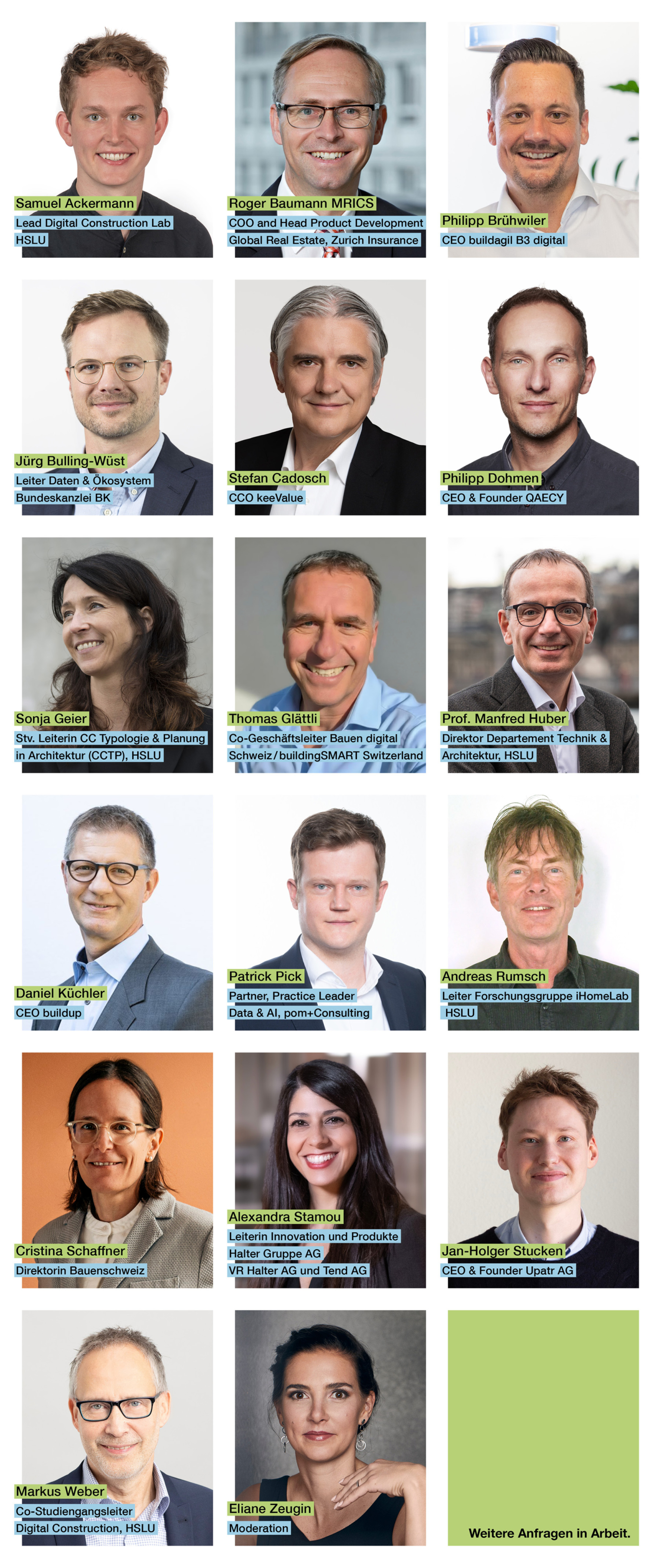 Referent:innen – wird laufend ergänzt,  © Copyright | Digitale Medienmappe «Future Building – what’s next? «Das Datenökosystem der Bau- und Immobilienwirtschaft»», Future Building