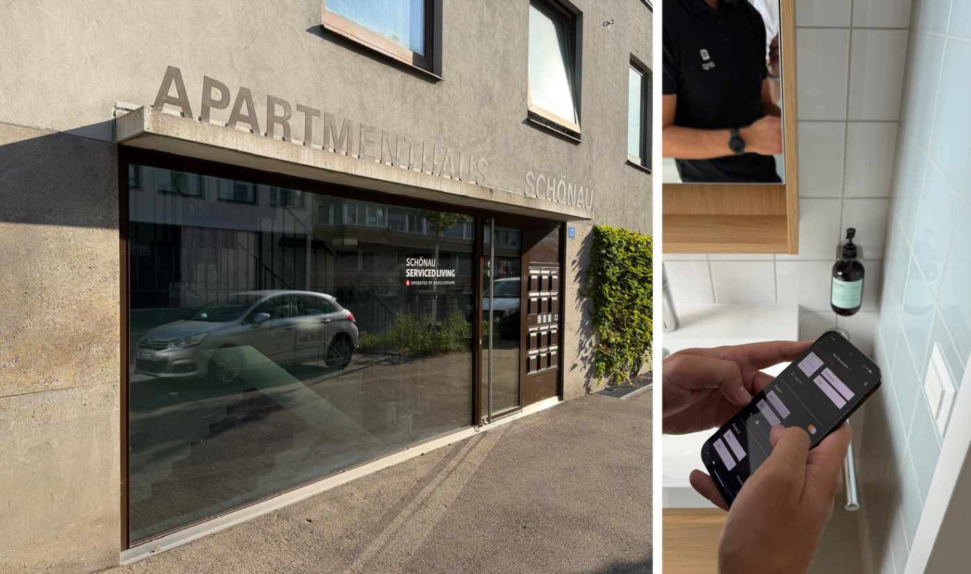 Aktuelle Referenzprojekte, In diesen 30 Short- und Long-Stay-Appartements in Basel ermöglicht es dingz der BASELLODGING, über ein Dashboard zu verwalten, ob die Reinigung vor Ort erfolgt ist, die Lüftung im Bad regelmässig läuft oder ob nach dem Check-out noch Licht brennt. © Copyright iolo AG| Digitale Medienmappe «Patentierte Schweizer Gebäudesteuerung für Neu- und Bestandsbauten», dingz by iolo AG