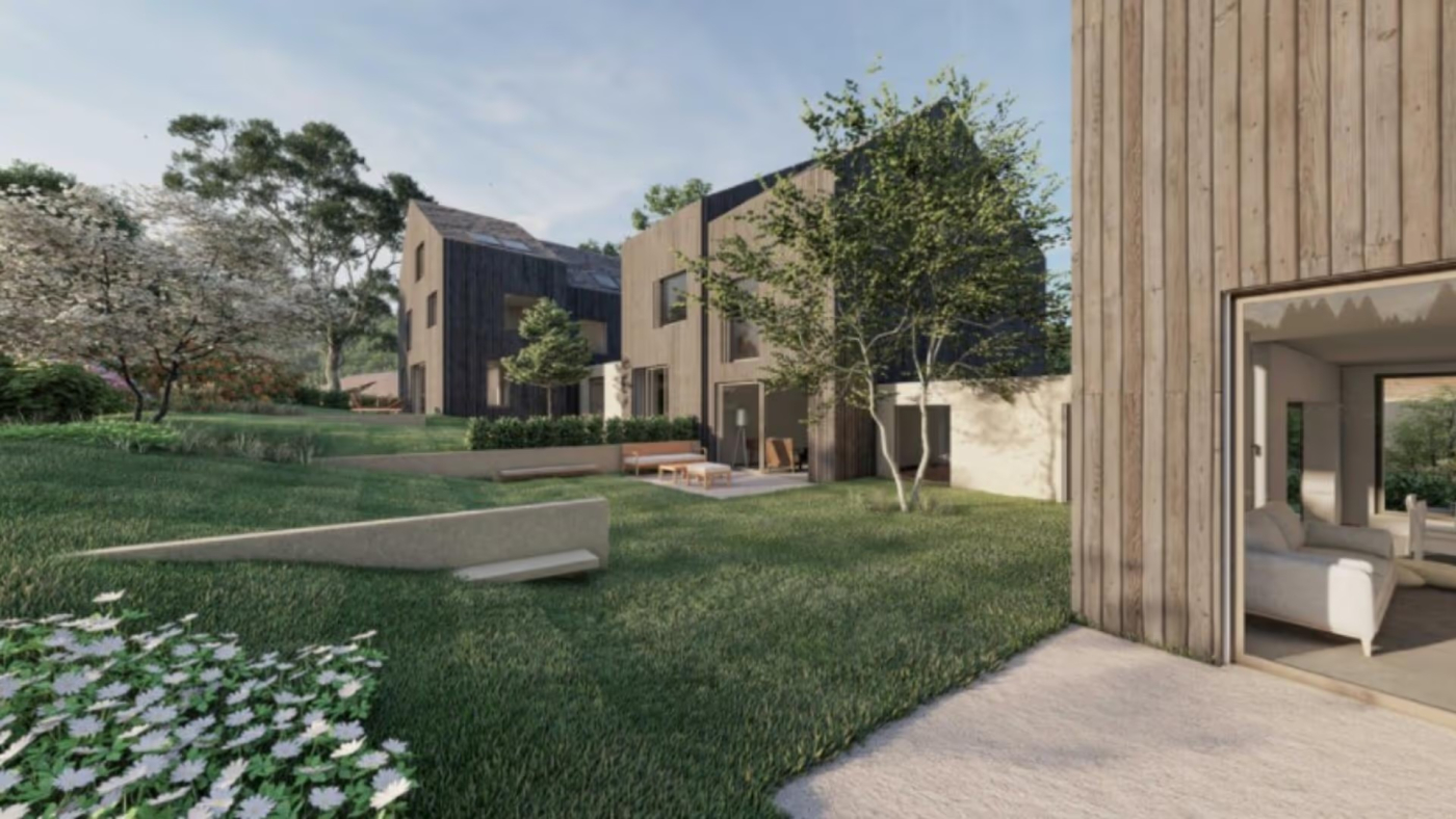 Aktuelle Referenzprojekte, Im Rahmen des Green Living-Projekts von KOHLERSTRAUMANN, einer Reihe nachhaltiger Einfamilienhäuser in Riehen (Schweiz), wurden intelligente Schalter von dingz integriert, um Energieeffizienz und Wohnkomfort zu erhöhen. © Copyright iolo AG| Digitale Medienmappe «Patentierte Schweizer Gebäudesteuerung für Neu- und Bestandsbauten», dingz by iolo AG